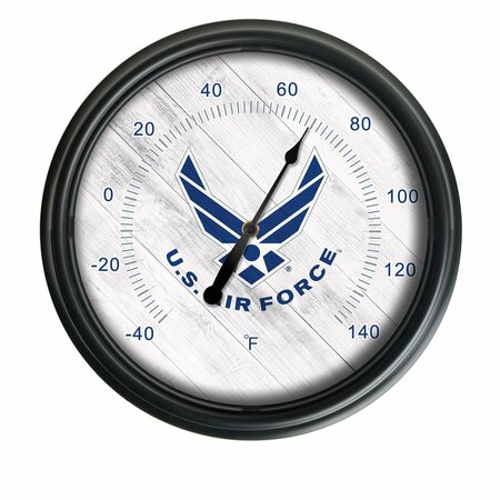 HOLLAND BAR STOOL CO United States Air Force Indoor/Outdoor LED Thermometer ODThrm14BK-08AirFor